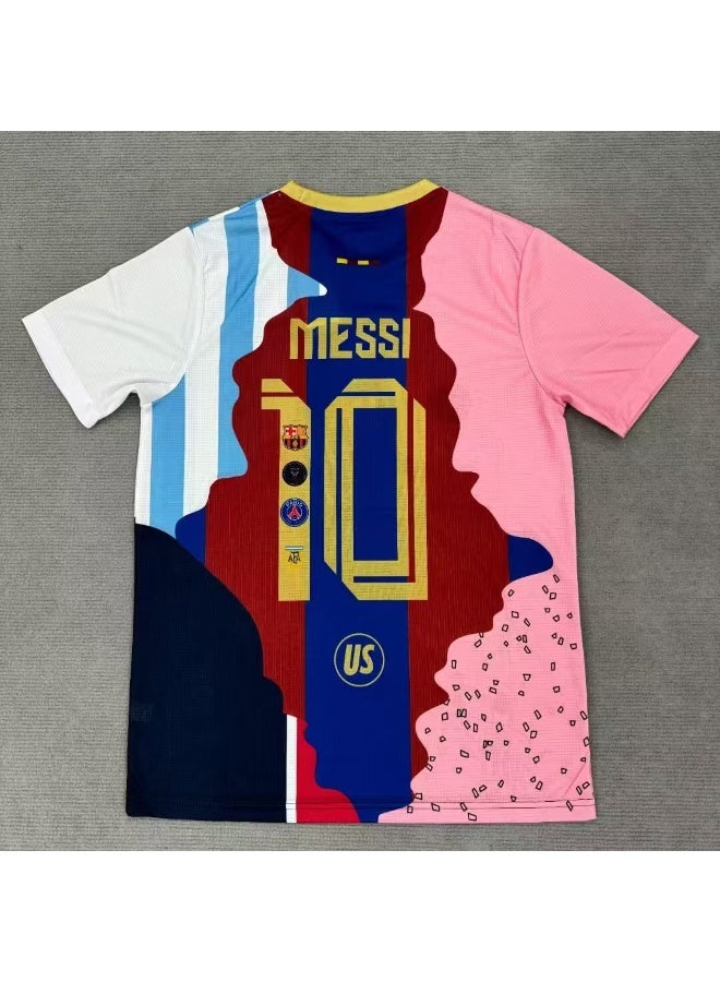 ميسي 2025-2026 الإبداعية خياطة زي كرة القدم # 10 ميسي كرة القدم جيرسي هدية للجماهير والأصدقاء - Image 1